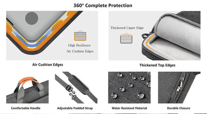 Laptop Computer Shoulder Bag Handbag Waterproof Briefcase Man Women 13 14 15.6 16 17 inch Bags for Macbook Air Samsung Accessory.