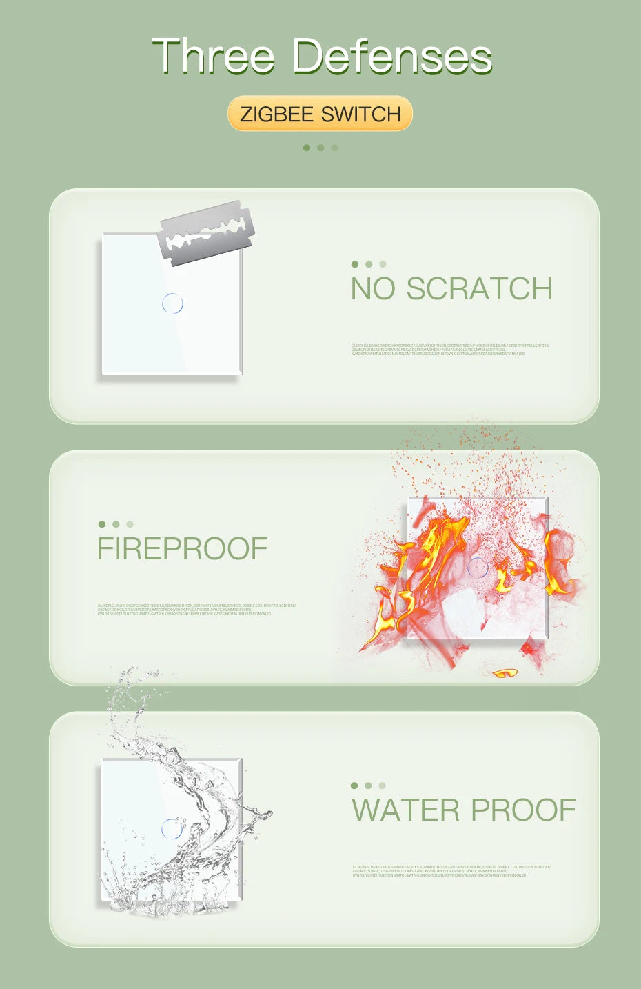 BSEED Smart Zigbee Schalter 1/2/3Gang 1Way Intelligente Touch Licht Schalter Wand Sensor Schalter Tuya Smart leben Google Alexa.