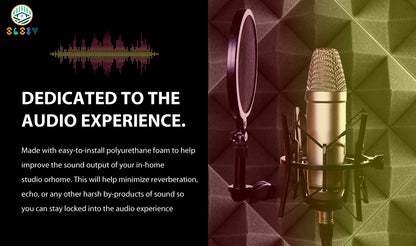 Studio Acoustic Soundproof Foam Panels 6/12/24 Pcs, Pyramid Sound Insulation Treatment Acoustic Sponge，Acoustic Foam Panels