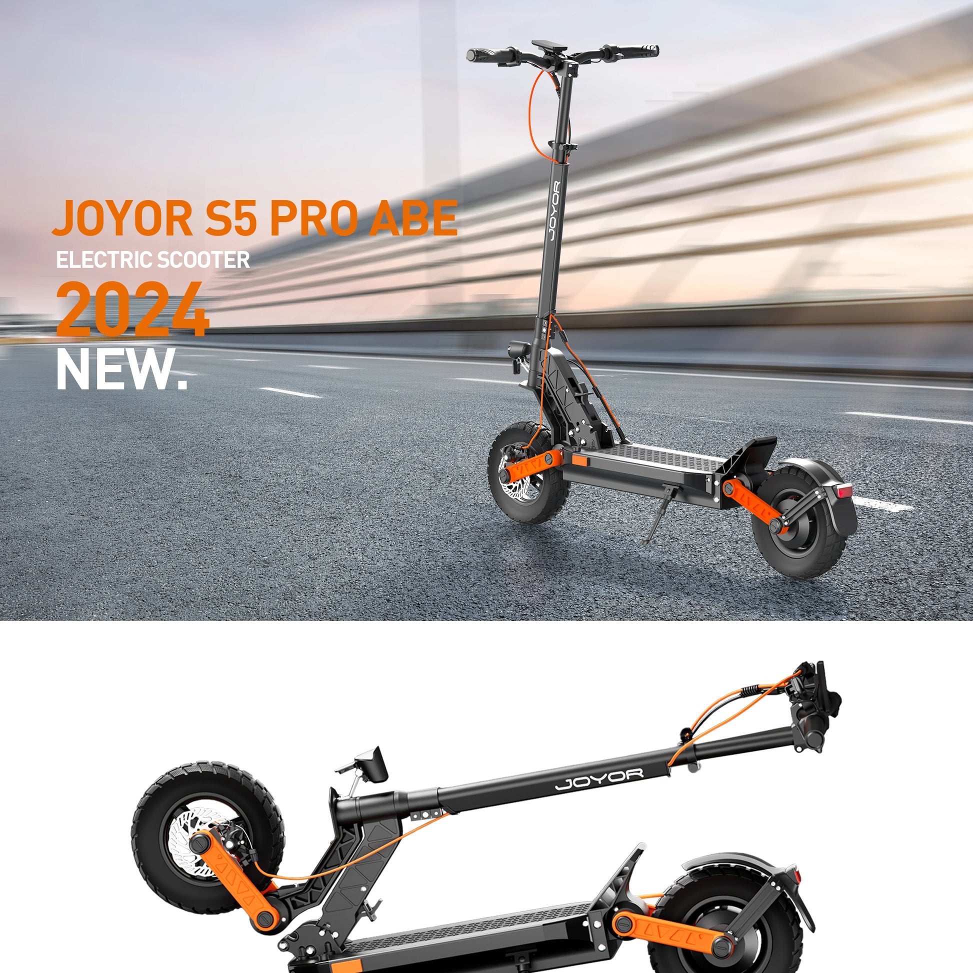 JOYOR S5（ABE）Adult Electric Scooter 500W Motor 48V13AH Battery Foldable E-Scooter 10 Inch Air Tire City commuting Escooter.