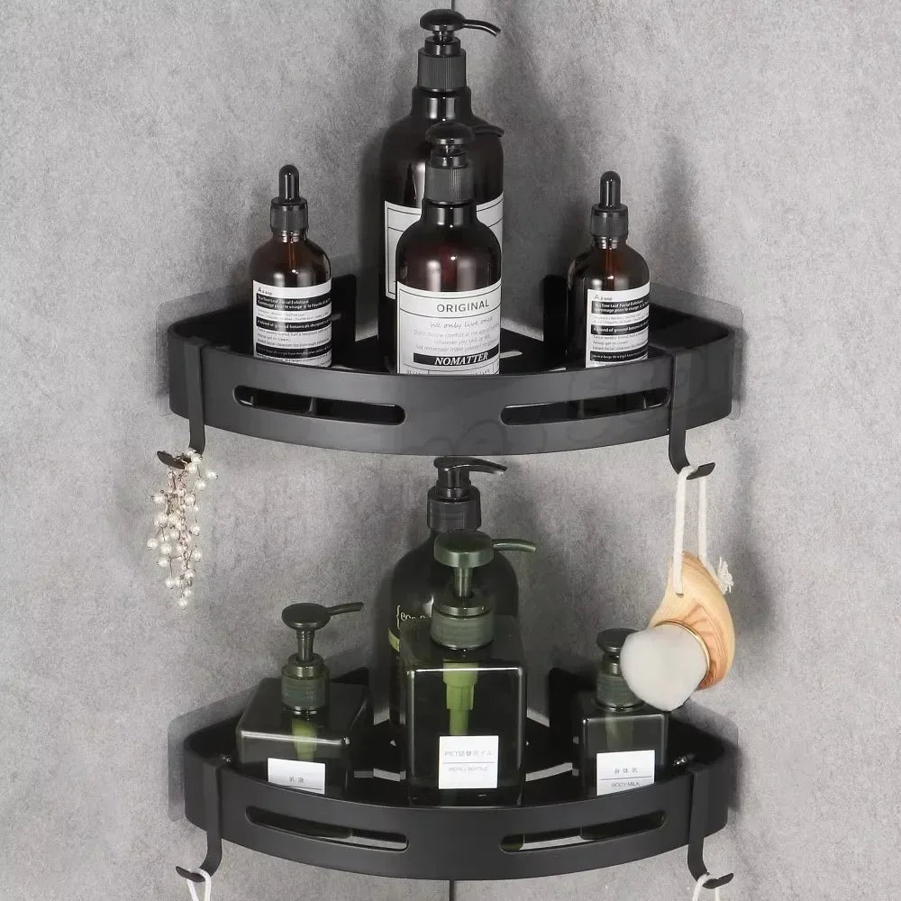 Badezimmer-Shampoo-Halter, Badezimmer-Eckregale für die Dusche, Make-up-Aufbewahrungsregal, Organizer-Regal für die Dusche ohne Bohren