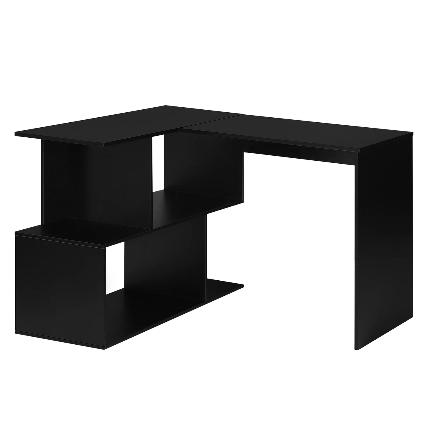 WOLTU Arbeits-PC-Computertisch aus Spanplatte mit Regalen für Arbeitszimmer, Studenten, Schreibtisch, Büro, Arbeit, Wohnmöbel