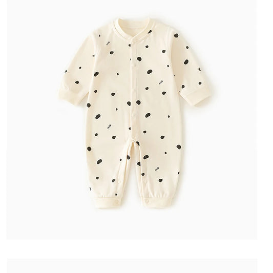 0-2Y Reine Baumwolle Langarm Neugeborenen Baby Strampler Haut-freundliche Einteilige Windel Overall Unterwäsche Infant Cartoon Homewear