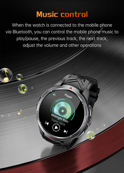 LIGE New For HUAWEI XIAOMI 1100mah Smart Watch Men Compass Flashlight 3ATM Waterproof Sports Fitness Bluetooth Call Smartwatch