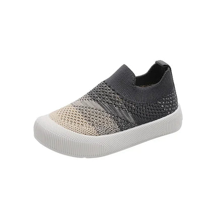 Children Shoes Spring Autumn Kids Sneakers Soft Breathable Mesh Boys Slip-on Shoes Patchwork Color Girls Shoes.