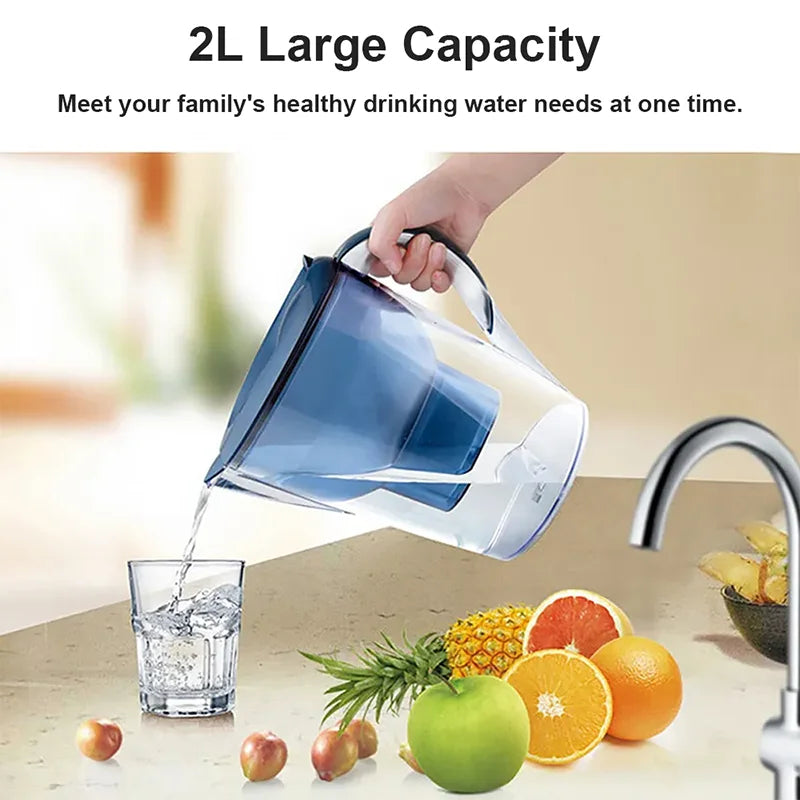 Household Filter Kettle with 6 Filter Device Activated Carbon Water Purifier and Filter Cartridges Non-toxic Filter Wate 3.6L.