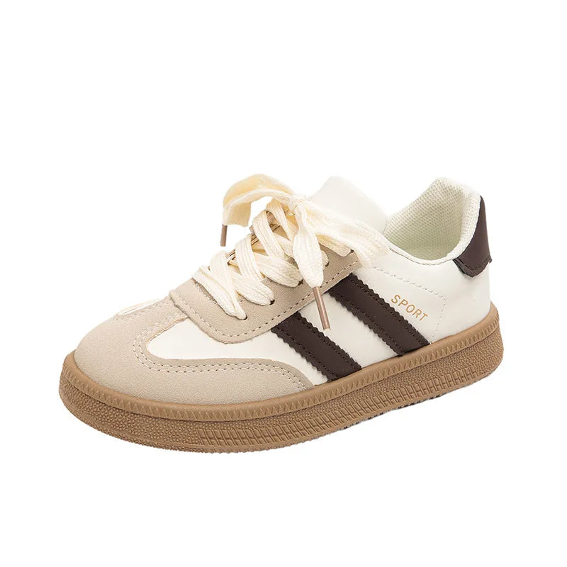 Autumn Girls Causal Shoes New Pu Leather Outdoor Sports Non-slip Childrens Boy Sneakers Luxury Soft Kids Sports Shoes Size 26-37.