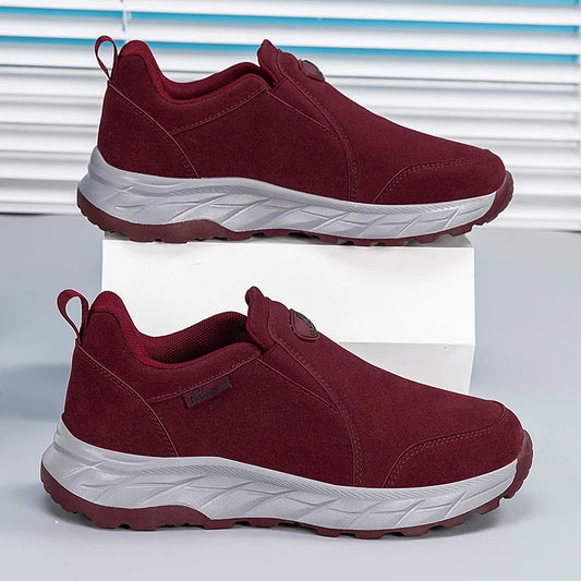 Mens Walking Shoes Leather Anti Slip Wear-resistant Autumn Fashion High-quality Soft Sole Comfortable Casual Flat Sneakers Man.