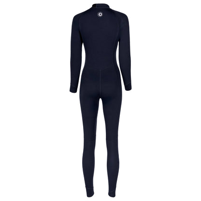 Women 3mm Neoprene One-Piece Thermal Wetsuit Mock Neck Long Sleeve Front Zipper Jumpsuit for Swimming Surfing Snorkeling Diving.