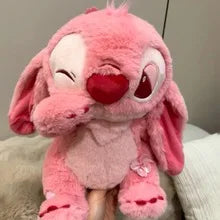 20-40cm Anime Cartoon Pink Angel Series Lilo & Stitch Doll Cute Hug Duck Stitch Plush Toy Soft Stuffed Kawaii Kid Birthday Gift.