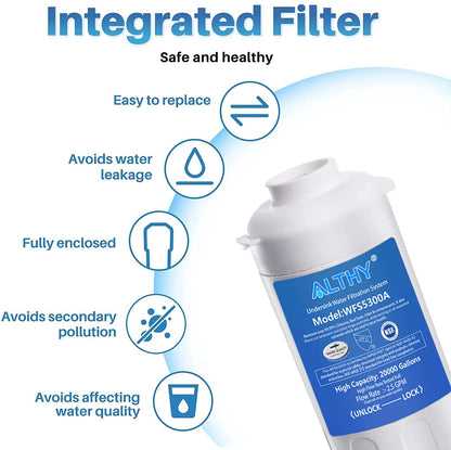 ALTHY Under Sink Drinking Water Filter Purifier -NSF/ANSI Certified Direct Connect Under Counter Drink Water Filtration System.