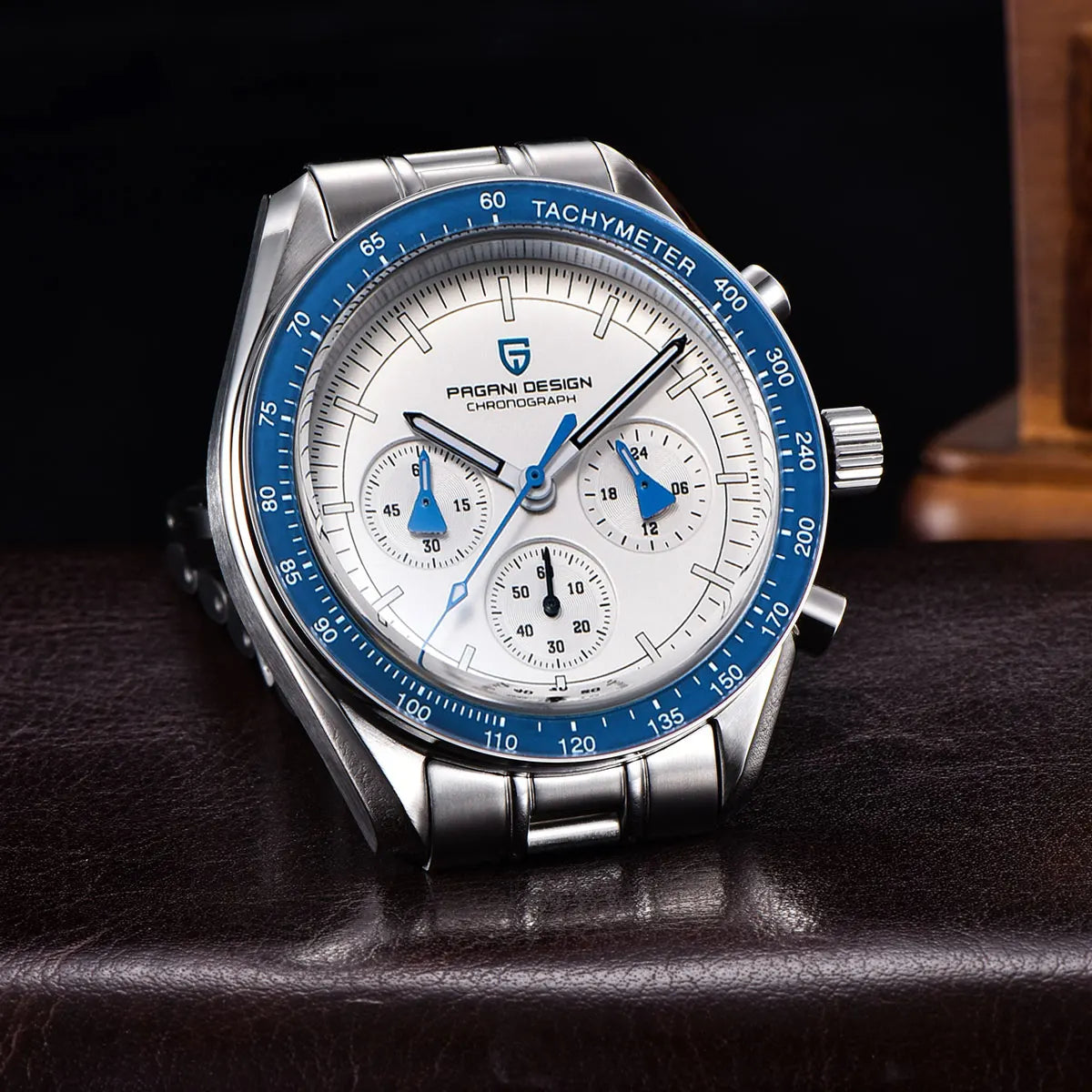 PAGANI DESIGN 2025 New Moon Watch Retro Luxury Quartz Watches For Men Stainless steel Luminous waterproof Sport Chronograph Man.