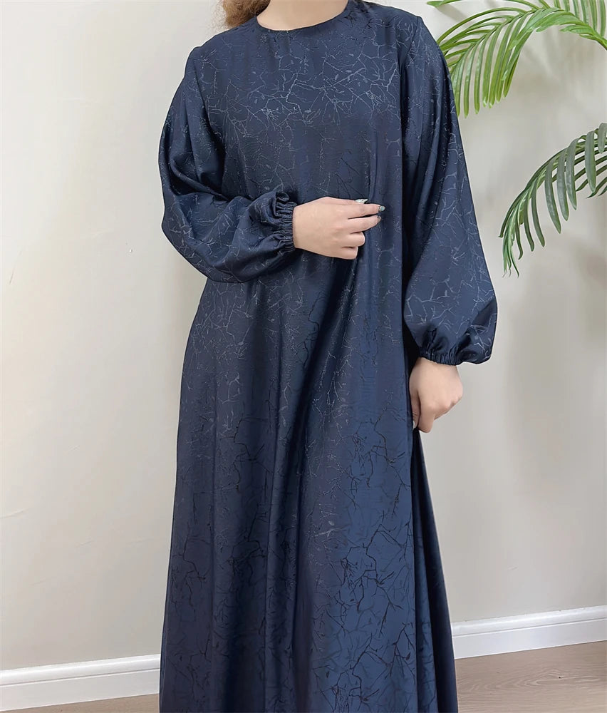 Ramadan Eid Satin Dubai Long Modest Dress Abaya Damen Islam Muslim Kaftan African Dresses For Women Kebaya Robe Femme Musulmane.