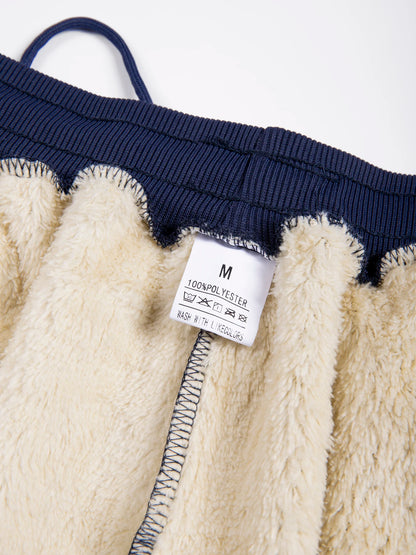 Men's Suit Two-Piece Tracksuit Plush Thickened Warm Sports Jacket+Trousers Sports Suit Winter Outdoor Casual Hoodie Sportswear.