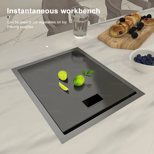 Versteckte Küchen spüle Bar Spüle Kit Klapp hahn Abflussrohr, Drop-In Unterbau Spüle, kleine Edelstahls püle für Workstation RV