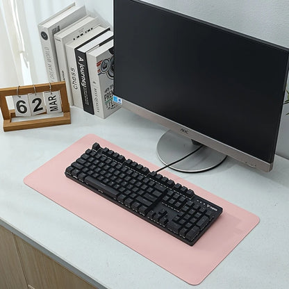 PU Leather Mouse Pads Desk Mat for Office Solid Color Gaming Waterproof Non-slip Computer Pad Keyboard Pads.