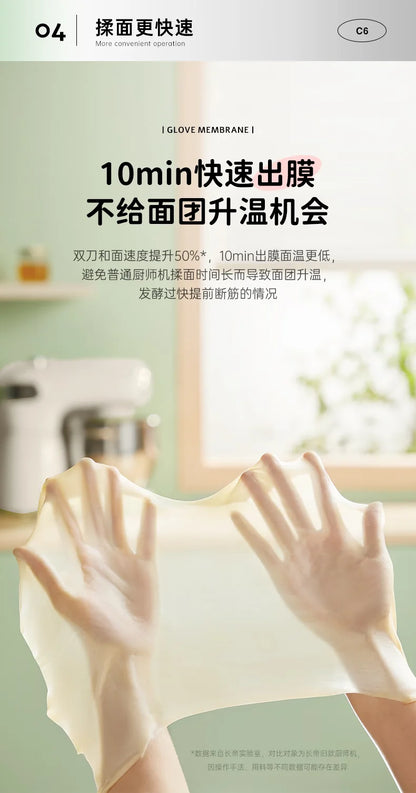 Premium Food Mixer with Dual Blades, Automatic Kneading Large Touchscreen and DC Motor for Quiet Operation 220V.