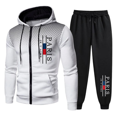 Hot Sales Men's Tracksuit Jogging Zip Up Hoodies Daily Quality Sweatshirts Men Long Sleeve Sports Coat Casual Sweatpants Fashion.