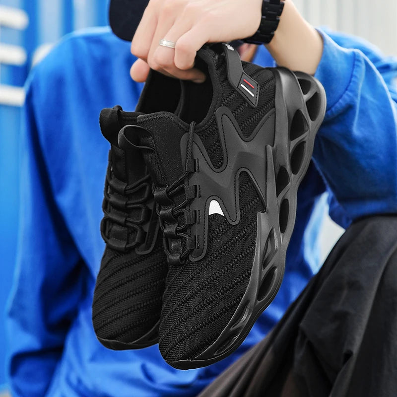 YRZL Sports Shoes Men Mesh Breathable Athletic Sneakers Lightweight Soft Sole Comfortable Walking Running Shoes for Men Non Slip.