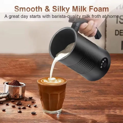 350ml Electric Milk Frother Milk Foam Machine for Coffee Latte 4 in 1 Hot and Cold Foam Maker Automatic Milk Frother Foamer.