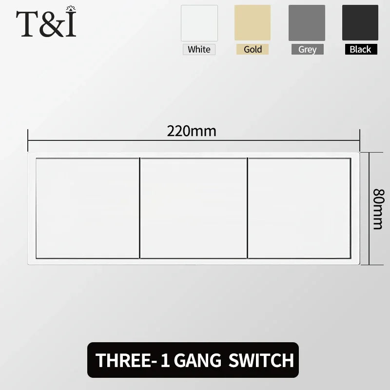 Europäische Wandsteckdose, EU-Steckdose, USB-Typ-C-Ladeanschlüsse, 1/2-Gang-Lichtschalter, 16 A 250 V, Unterputzmontage, weißes Panel, 80 x 80 mm