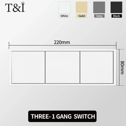 Europäische Wandsteckdose, EU-Steckdose, USB-Typ-C-Ladeanschlüsse, 1/2-Gang-Lichtschalter, 16 A 250 V, Unterputzmontage, weißes Panel, 80 x 80 mm