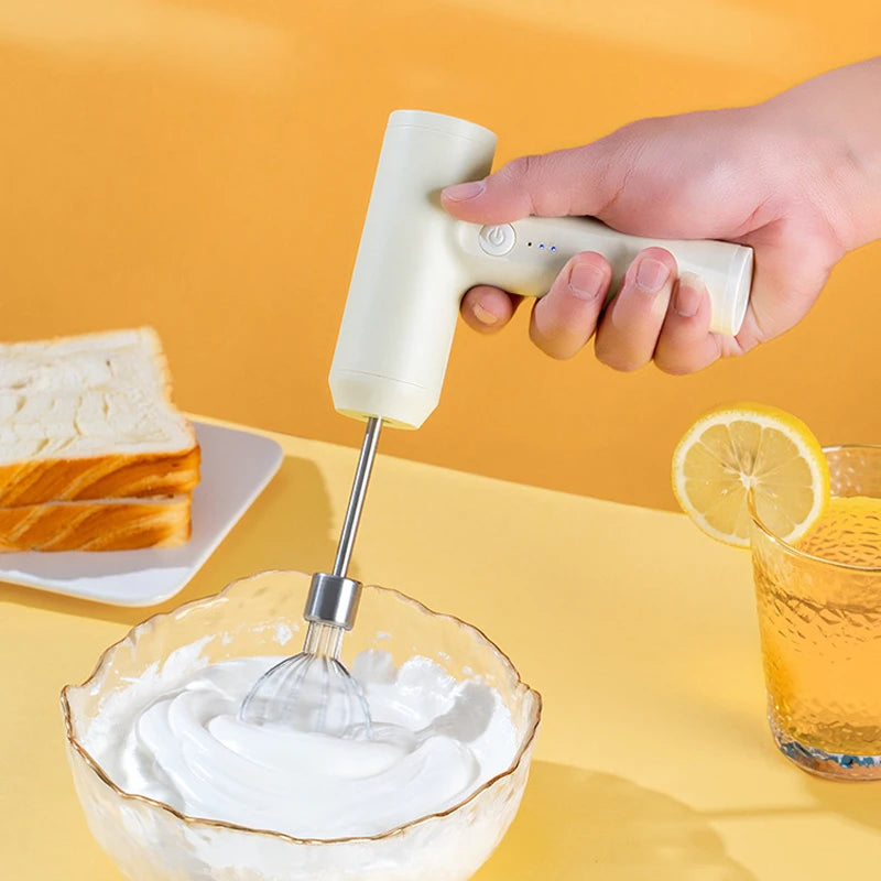 Electric Food Mixer Handheld 3 Gear Cake Cream Mixer Wireless Rechargeable Food Blender Egg Beater Whisk Tool Milk Frother.