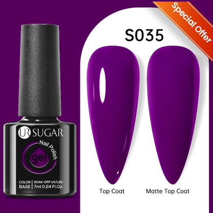 UR SUGAR 7/7.5ml Summer Blue Silver Gel Nail Polish Semi Permanent High Quality Soak Off UV LED Varnishes Nails Art Manicure