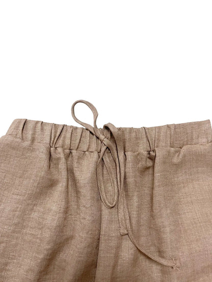 Clothes Autumn open-collar Solid Color Long Loose Top + Drawstring Wide-leg Trousers Trajes De Mujer Conjunto 2 Piezas Elegantes.