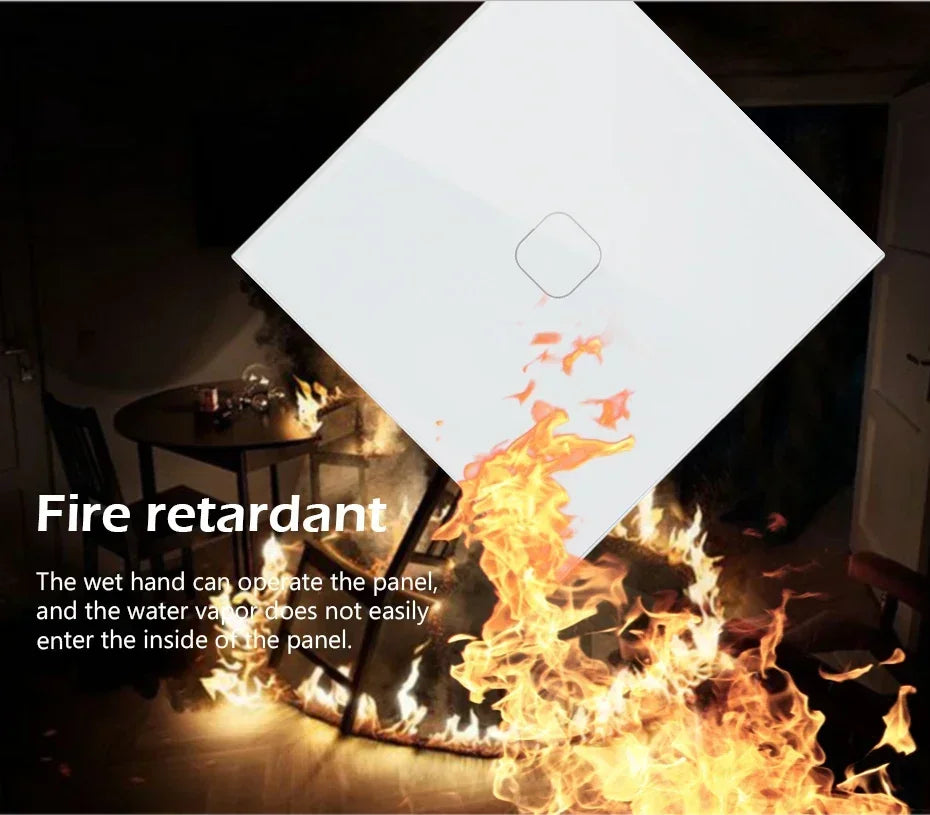 Smart Switch ohne Neutralleiter 1 2 3 4 Gang Wifi Wandleuchte Touch-Schalter Eu 220 V Tuya Smart Home unterstützt Alexa Google Home.