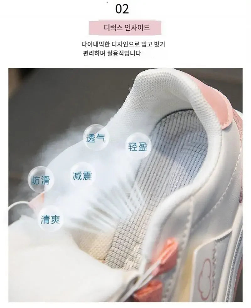 Children's Cute Melody Casual Board Shoes Girl's Cartoon Sneakers Spring and Autumn New Kawaii Kuromi Anti Slip Soft Sole Shoes.