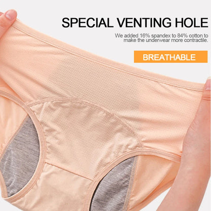 5 Piece Set Menstrual Panties Women Leak Proof Period Underwear Europe Size XXS-5XL Physiological Waterproof Pants.