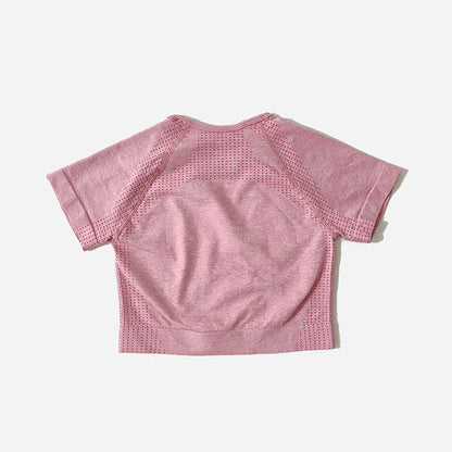 WAREBALL Seamless Yoga Set Women Workout Gym Clothes Fitness Short Sleeve Crop Top Shirt High Waist Leggings Pants Sports Suits.