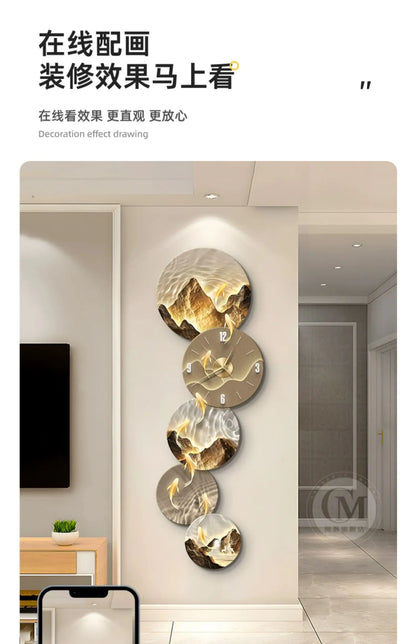 Stille Led Wanduhren Kunst Wandbild Große Innen Wohnzimmer Luxus Wand Uhr Ästhetische Orologio Da Parete Hause Dekoration