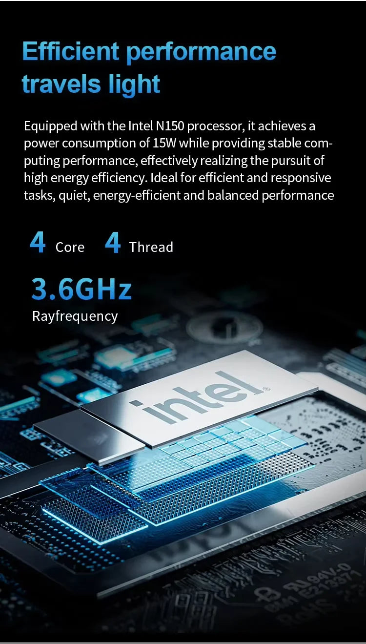 FIREBAT T2 Mini PC Intel N150 CPU Windows 11 DDR4 16GB RAM 512GB SSD WIFI5 BT4.2 Desktop Mini Computer For Work/Entertainment.