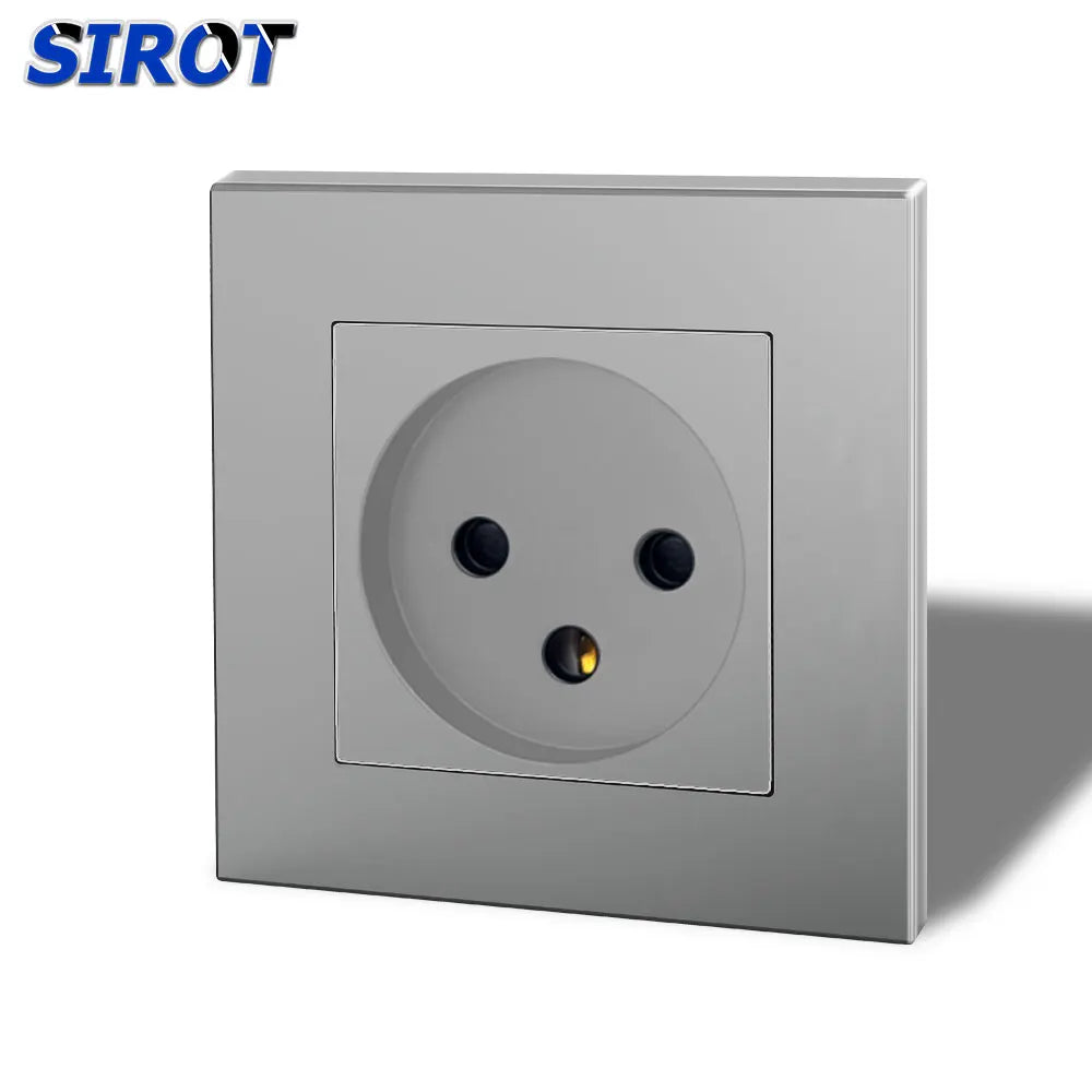 SIROT Israelische Steckdose mit USB Typ C, 86 mm flammhemmendes PC-Panel, AC 230 V 50 Hz, israelische Standard-Wandsteckdose, Weiß, Schwarz, Grau.