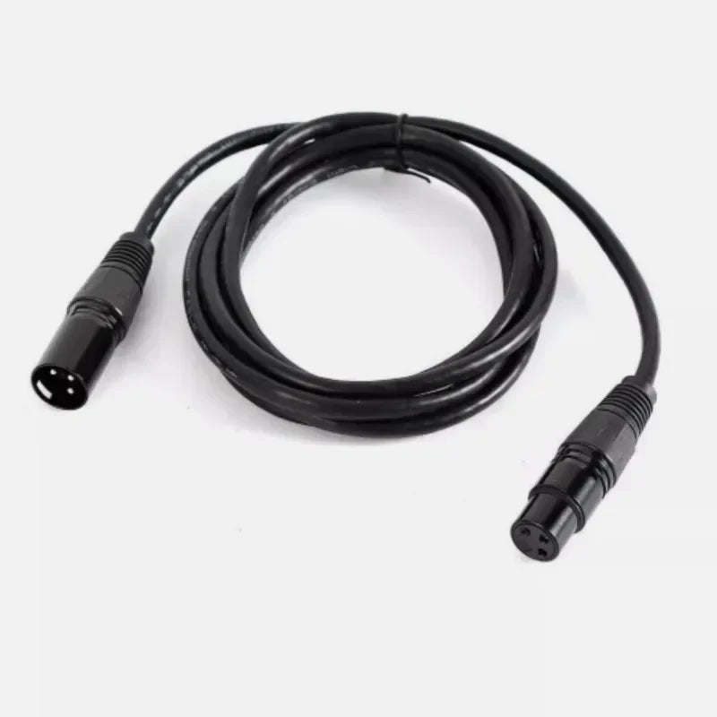 10Pcs 2M DMX XLR Cable Set 3 Pins Metal Connectors Multi-Layer Shielding Non-Waterproof For Stage Lighting & Events.