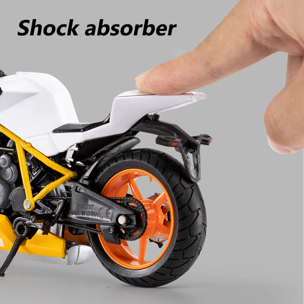 1:12 Scale KTM RC8 Alloy Motorcycle Model Diecast Car Toys for Boys Birthday Gift Toys Car Collection.