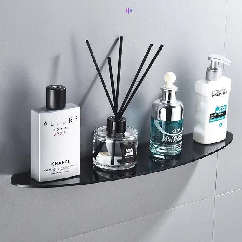 Bathroom Living Room Display Seamless Punch-free Fashion Decoration Color Acrylic Semi-circular Shelf Decoration Rack Storage.