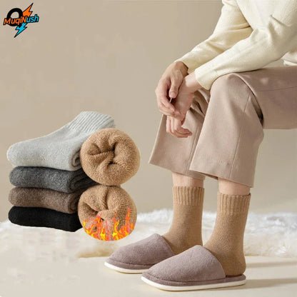 MuqiNush 5 Pairs  Socks Men Women Ankle Knee-High Sport Athletic Running Cycling Socks Winter Warm and Thick Fashion For Daily.