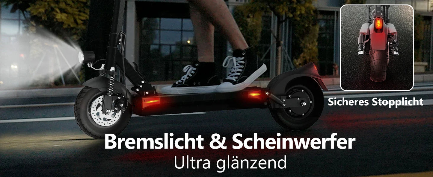 JOYOR Y8-S Electric Scooter 500W EScooter 48V 26 Ah Speed 20km/h Range 55-75km 10” Inflatable Tires Electric Scooters with ABE.