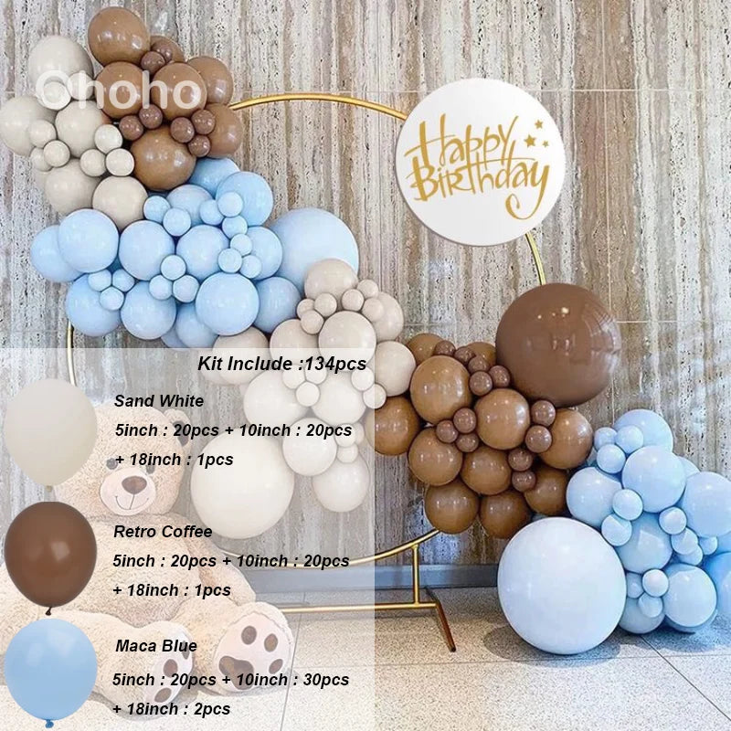 Kaffeebraun Beige Ballon Girlande Bogen Kit Oh Babyparty Dekoration Rustikale Hochzeit Kindergeburtstag Party Taufe Taufe