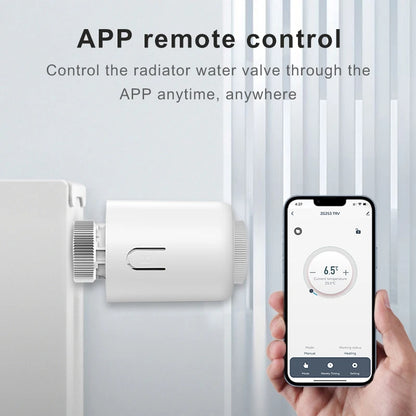 Tuya ZigBee Thermostat Radiator Actuator,Smart TRV Thermostatic Valve Temperature Controller Support Alexa Google Home.