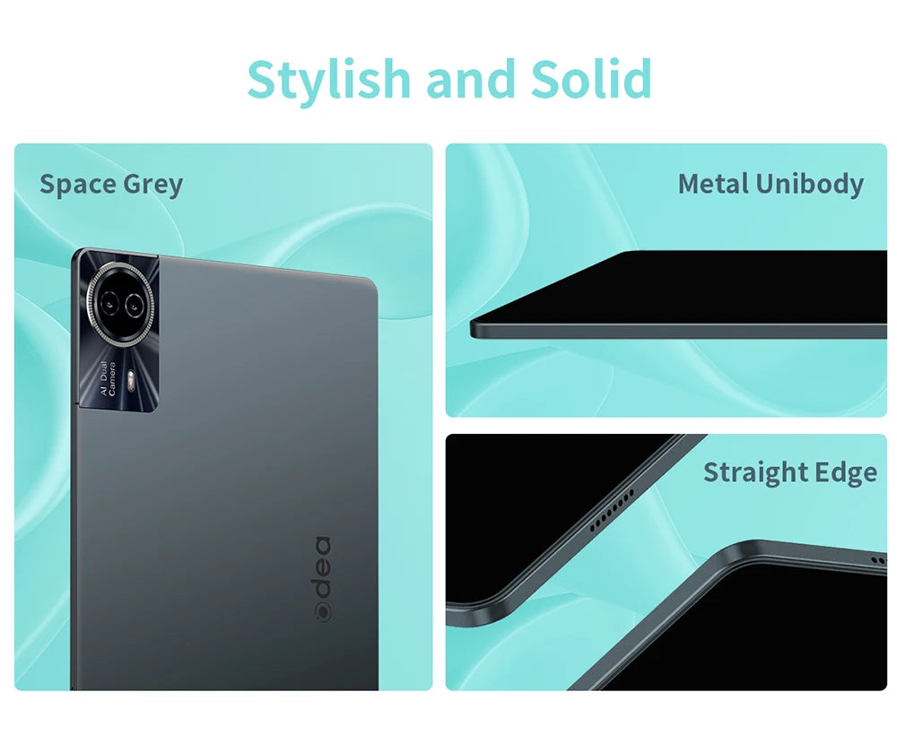 ODEA S11 Android 14 Tablet with 11" IPS 1920x1200 T606 8 Core CPU Max 16GB RAM 256GB ROM 4G LTE type C 8000mAh Widevine L1.