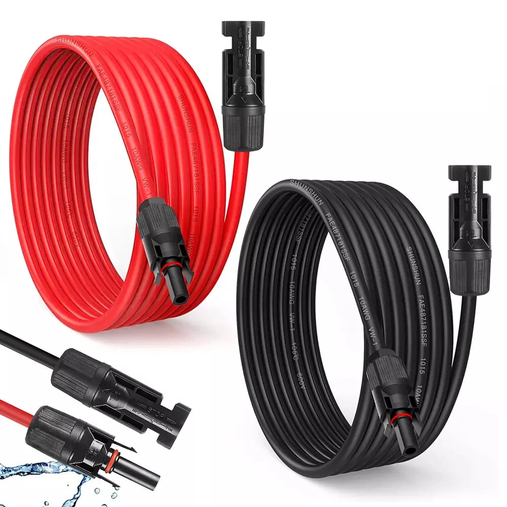 [EU Stock] 2PCS 1M-10M 4mm² 6mm² Solar cable extension cord Solar extension cable Suitable for all PV panel original.