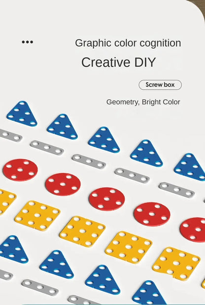 Children Toys Tool Set Electric Drill Screw Nut 3D Puzzle Toys Pretend Play Repair Tool Box Drilling Assembly Educational Toys.