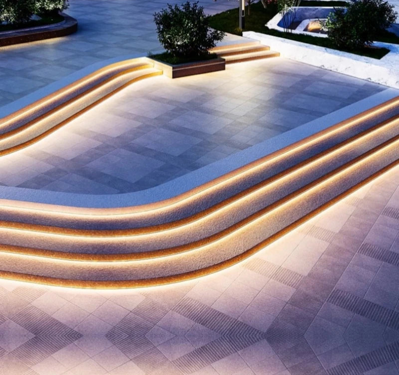 1M-10M Rimless LED Neon Rope Lamp Silicone Tube Diffuser Channel For WS2811 WS2812B Recessed Outdoor Ribbon Flexible Strip Light