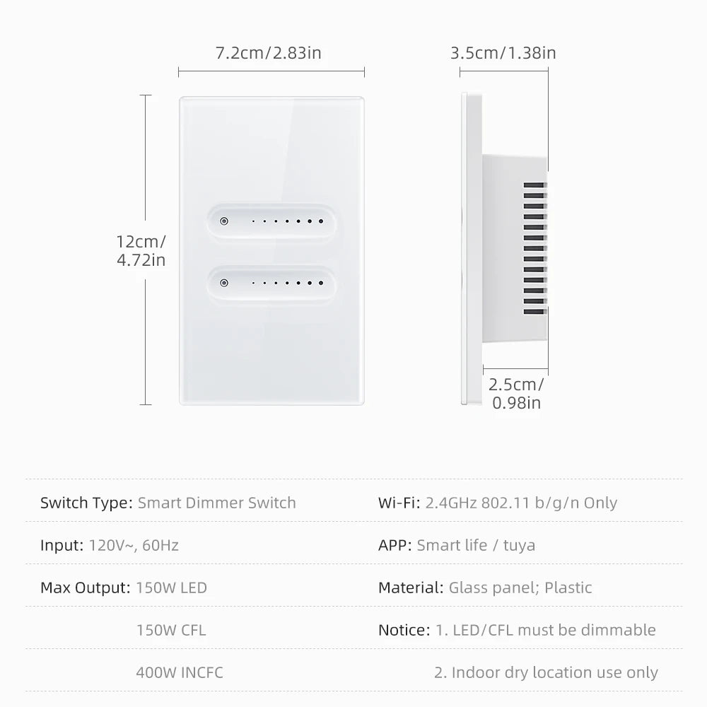 AVATTO Tuya WiFi/ZigBee 1/2 Gang Dimmer Licht Schalter Touch Panel APP Fernbedienung Smart Dimmer Schalter Für Alexa google Hause.