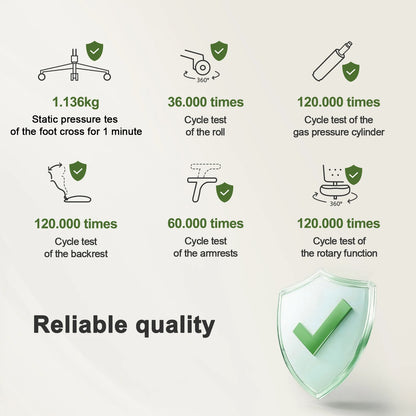 AUTHMIC Ergonomischer Bürostuhl, verstellbare Netzrückenlehne, verstellbare Lordosenstütze, hochdichter Schaumstoffsitz, Heimarbeitskomfort