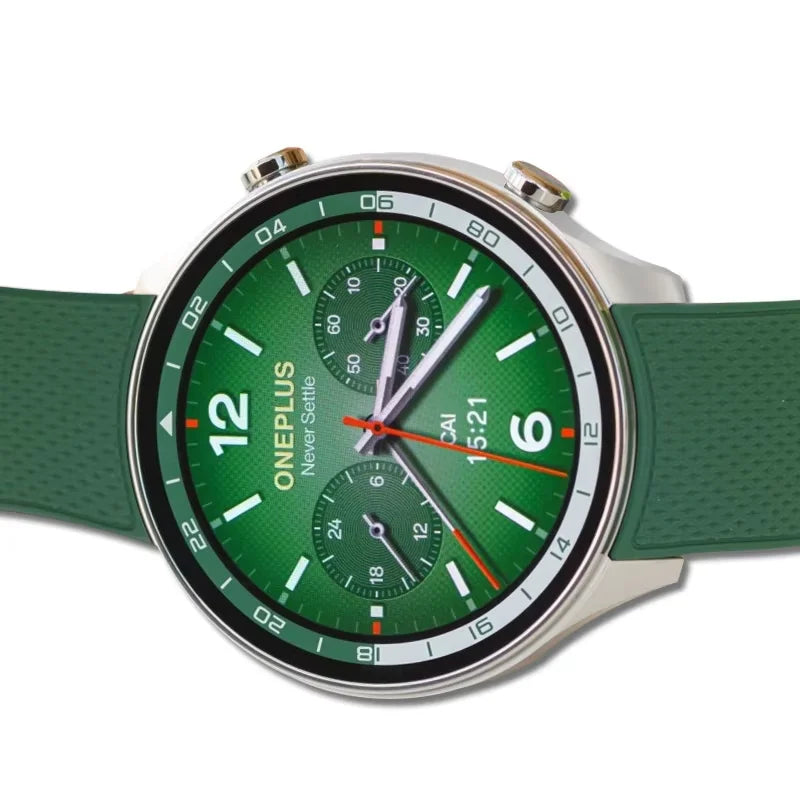 2024 Smartwatch OnePlus Watch 2R 1.43'' AMOLED Screen Snapdragon W5 Gen 1+BES2700 100H Battery Life WiFi Wear OS by Google GPS.